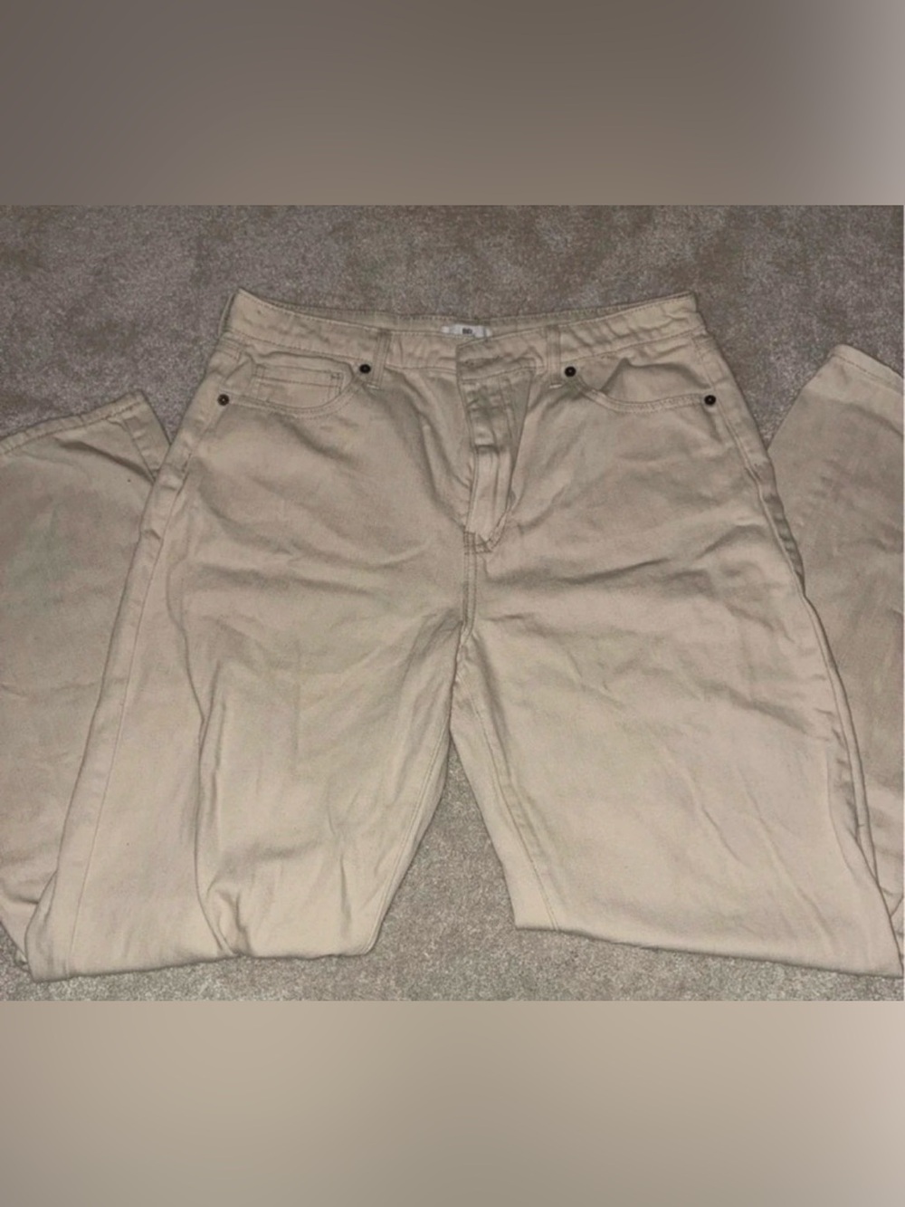 bp Men's Light Beige Relaxed Jeans